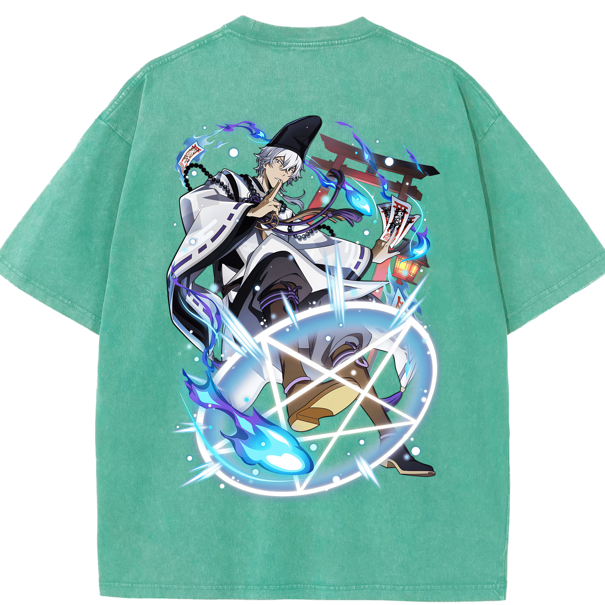 （画像用） 文豪ストレイドッグス Bungo Stray Dogs 綿100% ヴィンテージ風 半袖Tシャツ（背面プリント）